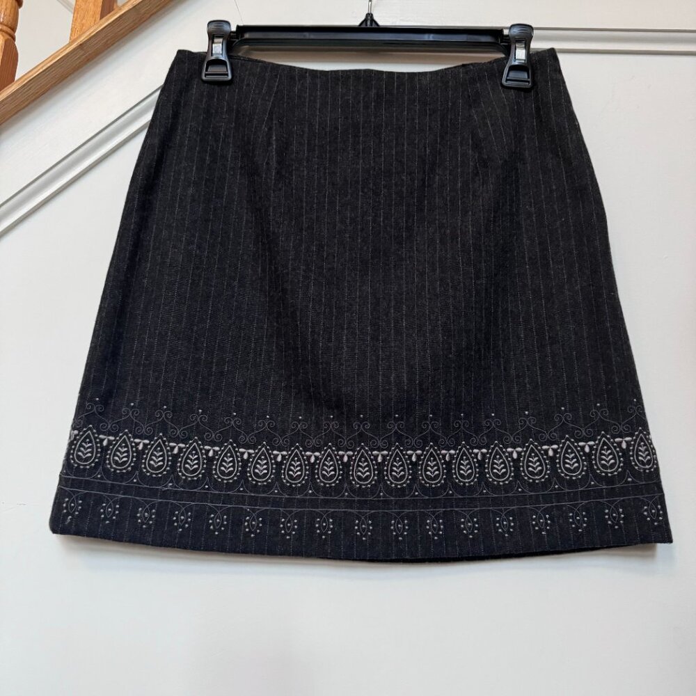 Ann Taylor Striped Wool Skirt